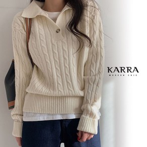 KARRA 반오픈카라트위스트니트_A3F0439