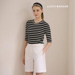 럭키브랜드 [Lucky Brand] 24SS 프렌치 린넨 혼방 벨티드 쇼츠