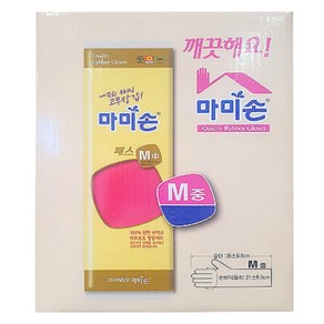 마미손 패스 고무장갑, 핑크, 중(M), 10개