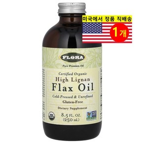 PoHealth Longevity 오가닉 하이 리그난 아마 오일 Oganic High Lignan Flax Oil, 250ml, 1개