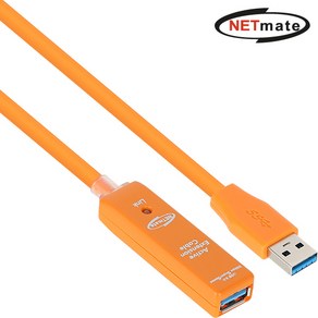 넷메이트 CBL-302OR-3M USB3.0 리피터 3m (오렌지/전원 아답터 포함), 본상품선택, 1개