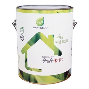 노루페인트 친환경 수성페인트 순앤수 멀티 3.8L 계란광, 화이트, 1개