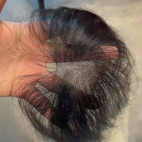 큐엔유 내추럴 여성 앞머리 가발 수제 인모 정수리 부분가발, 1개, 브라운 앞머리 타입