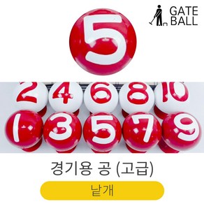 게이트볼 경기용 공 고급 1개 낱개 번호 색상별, 게이트볼 공-고급-8번