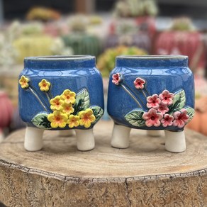 9 마리공방 코사지분셋트 도자기수제화분 다육이가 잘 자랄수 있는 화분, 1개