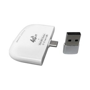 LTE 라우터 휴대용 와이파이 공유기 무선 유무선 공유기 휴대용 차량용 와이파이 고속 4G LTE USB 어댑터 C타입 모바일 RV 여행 휴가 캠핑 원격 지역, 1) WHITE, 1개