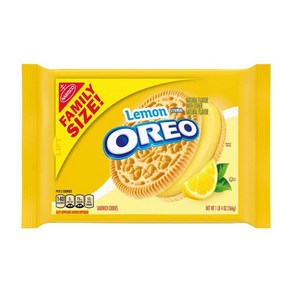 OREO Lemon Flavoed Ceme Sandwich Cookies Family Size Pack 오레오 레몬 크림 쿠키 20oz (566g), 1개, 566g