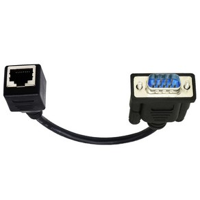 DB9 RS232 수컷 암컷 - RJ45 암 암 포트 이더넷 CAT5 커플러 익스텐더 어댑터 DB9 9PIN 커넥터 15cm, M, 1개