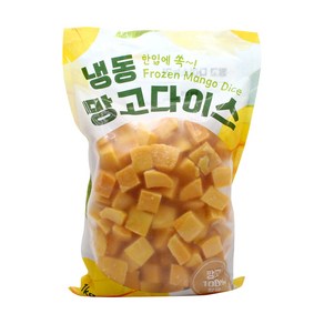 짱구샵 열대과일 빙수 주스 스무디 토핑용 재료 MANGO 망고다이스1kg, 2개