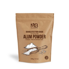 MB Hebals Alum Powde 100 Gam (3.5 oz)  Ganula MB Hebals 명반 분말 100 그램(3.5 온스)  과립 칼륨 명반 분말  S, 기타, 기타, 1개, 100g