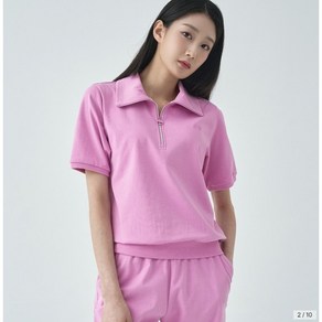지센/ 파격할인 여성 [에센셜] 쿨 카라 하프 집업 티셔츠(색상2종)