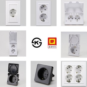 일신 와이드플러스 매입콘센트 방수콘센트 정사각1구콘센트 1구 2구 4구 매입콘센트, 2구와이드플러스, 1개