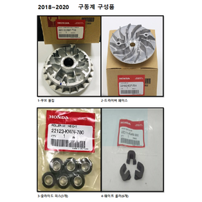 PCX125(2018~2020)구동계4종세트혼다정품