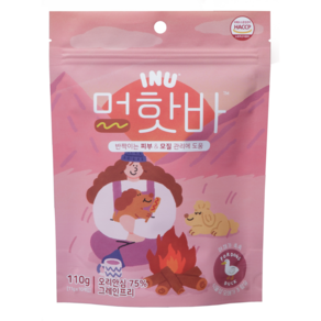 아이누 멍핫바 관절 치킨 1개 110g 강아지간식 수제 기능성 저알러지 (1+1), 멍핫바 피부&모질(오리)_1+1, 1세트