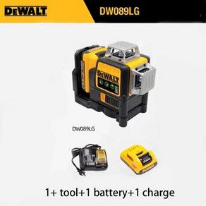 Dewalt 레이저 건설 도구 수평 녹색 계량기 레벨 360 도 수직 리튬 배터리 12 라인 DW089L, 02 UK 1battey 1chage, 1개