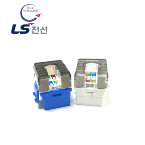 LS 전선 정품 Cat.6 UTP RJ45 키스톤 잭 시스템 모듈 화이트 / 블루 / A6 엘로우, 1개