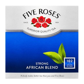 Five Roses Tea - Afican Blend Stong Tea Bags (Pack of 102 Ba 파이브 로즈 티 - 아프리칸 블렌드 스트롱 티백 (102팩) 250, 1개, 250g