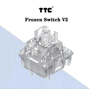 TTC Fozen V2 기계식 키보드 음소거 스위치 3 핀 선형 gf RGB 투명 커스텀 게이밍 사일런트, 한손 키보드, 01 Fozen V2, 10 30 PCS