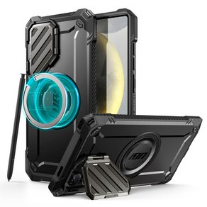 SUPCASE MagXT 갤럭시 S25 시리즈 러기드 맥세이프 카메라커버 스탠드, 블랙, 1개