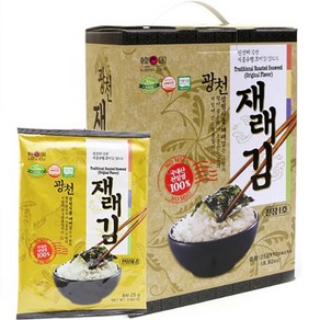 광천김 광천삼원김 재래김 선물용김 전장식탁김 25g x 10봉 1box, 수량