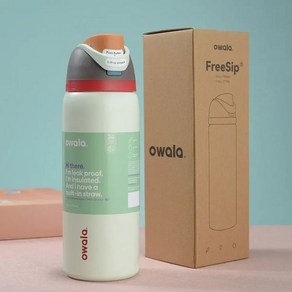 Owala 스테인레스 스틸 진공 단열 스포츠 물병, 30Oz, WHITE, 1개