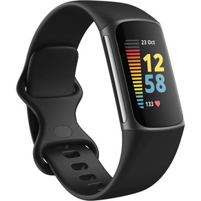 Fitbit Chage 5 GPS 내장형 고급 건강 및 피트니스 트래커, 그래파이트 블랙