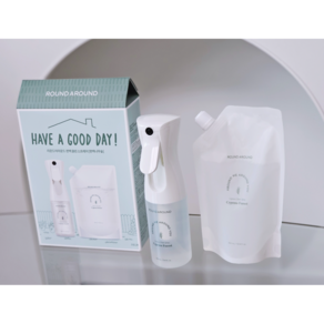 [160ml+300ml 기획] 라운드어라운드 편백 클린 스프레이 섬유 탈취제 섬유향수 화이트대즐/선데이런드리 택1, 2개, 460ml
