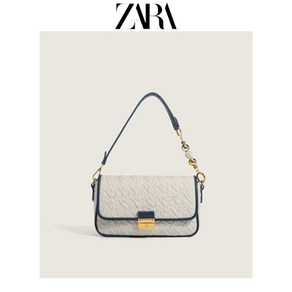 ZARA 자라 카세트백 숄더백 2022신상 베이지 가죽 플랩백 여성 크로스 심플 체인 주름