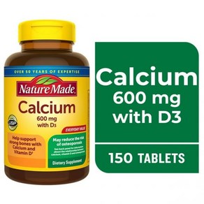 Natue Made 네츄럴메이드 칼슘 600mg 비타민 D3 150정, 1개