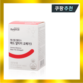 정품 지쿱 제너럴 밸런스 레드 알티지 오메가3 600mg 60캡슐 재고 000ea, 1개, 60정