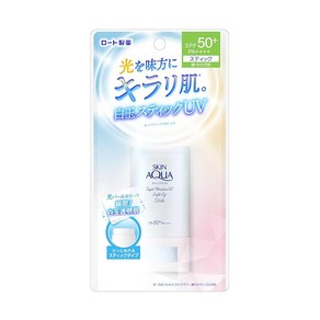 스킨 아쿠아 SKIN AQUA 슈퍼 모이스처 UV 라이트 업 스틱 C 유도체 빛 펄 메이크업 베이스 자외선 차단제 SPF 50+ PA++++ 톤업, 1개