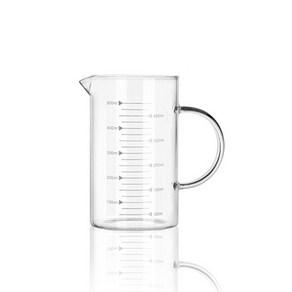 누들 내열강화유리 계량컵 비커 전자렌지용기 350ml / 500ml / 1000ml (용량선택)