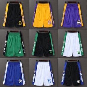 NBA 농구바지 코비 반바지 농구복 농구팬츠 스윙맨 쇼츠, 4XL, 그린8028스페셜그린, 1개