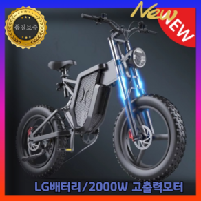 DEEPOWER 최신형 2000W 48V 25Ah 전기자전거 MTB 산악 자전거 20인치 팻바이크 7단 변속, 25Ah 2000W, 1개