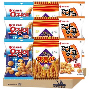 블루존 땅콩 과자 세트 (맛동산90g x 3+오징어땅콩98g x3+땅콩강정80g x3)