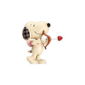 Enesco Peanuts by Jim Shoe Snoopy Cupid Love Mini Jim Shoe의 Enesco 땅콩 스누피 큐피드 러브 미니어처 인형 3인치 멀티컬, 1개