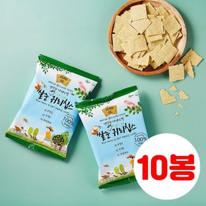 참미소 국내산 현미칩 쌀눈귀리칩스 60g 당 0% 무설탕 과자, 10개