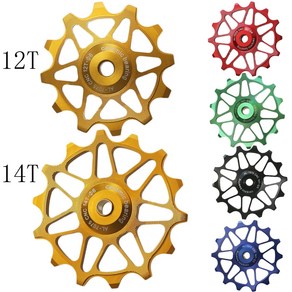 12T 14 T MTB 자전거 뒷 변속기 자키 휠 세라믹 베어링 풀리 도로 자전거 가이드 롤러 아이들러 14 치아 SHIMANO SRAM, 9)12T Geen, 1개