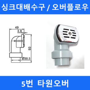 the크린주방 싱크대배수구 프리미엄 일체형 스텐배수구, 1개, 5 타원오버