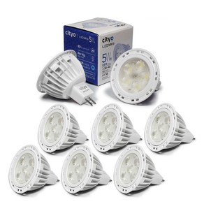 Cityo LED MR16 컨버터 외장형 램프 5W, 주광색, 6개