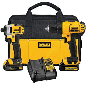 미국 디월트 20V 무선 전동 충전 드릴+임팩 콤보 세트 DEWALT﻿ ﻿DCK240C2, 기본 세트, 1개