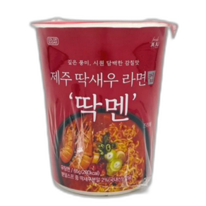 제주 흑돼지 딱새우 컵라면 65g 돗멘 딱멘 야식 해물라면, 딱새우 컵라면 딱멘