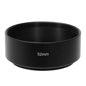 캐논 니콘 펜탁스 소니 올림푸스을위한 52mm 마운트 표준 금속 렌즈 후드