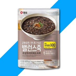 샘표 밸런스죽 흑임자서리태오곡죽 420g, 1개