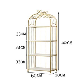골드선반 장식장 매장 거실 철제프레임 스탠드 수납 소품 아치형 선반 진열장, C