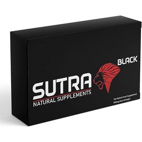 Suta Black - 10 캡슐 팩 - 남성용 천연 식품 보조제 - 인삼 캡슐, 1개, 10정