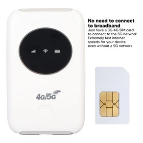 4G LTE USB 와이파이 모뎀 300Mbps 잠금 해제 5G SIM 카드 슬롯 내장 3200MAh 무선 휴대용 라우터, 한개옵션1