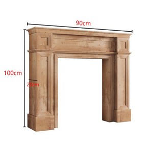 엔틱 벽난로 콘솔 슬림 선반 북유럽 원목 거실 현관, 90x20x100cm 오래된 나무색