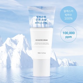 알래스카 빙하수 아이스 크림 히알루론 산 쿨링 고보습 수부지 아쿠아 수분크림, 100ml, 1개