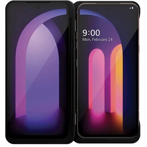 UrbanX LG V60 ThinQ 5G용 듀얼 스크린 케이스 - 블랙 (LM-V605N) 커버 케이스 번들 (충전 어댑터 없음)